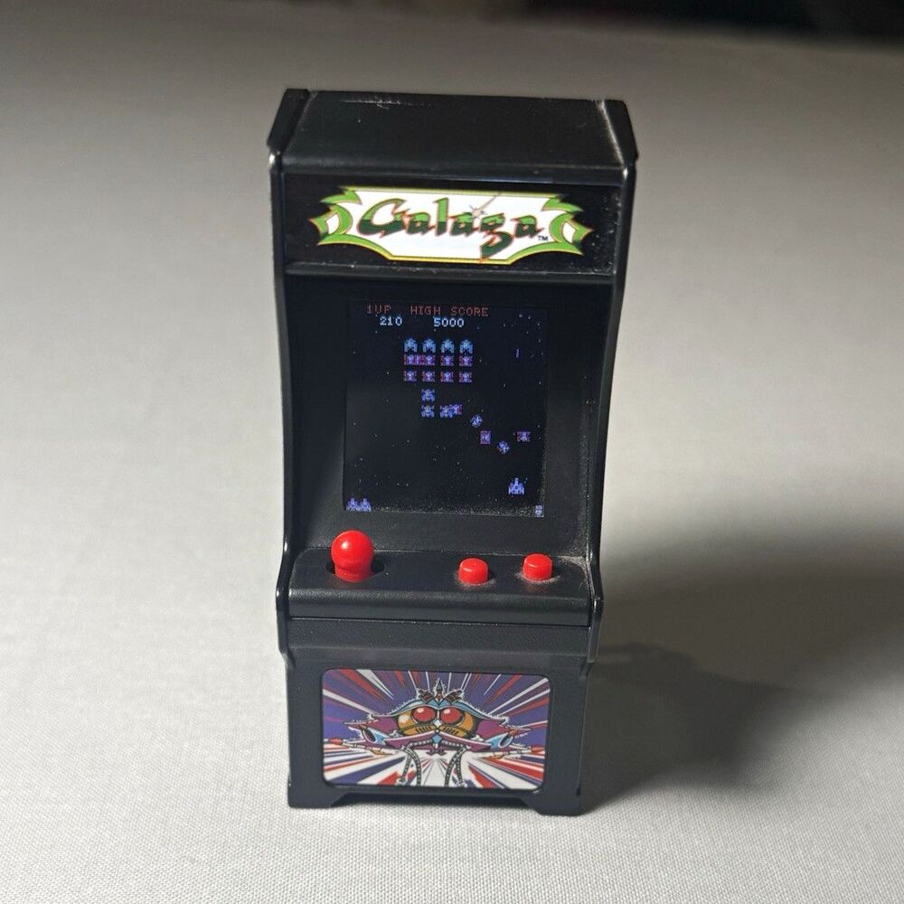 Tiny Arcade Galaga Mini Arcade Game Keychain Super Impulse Tested Working